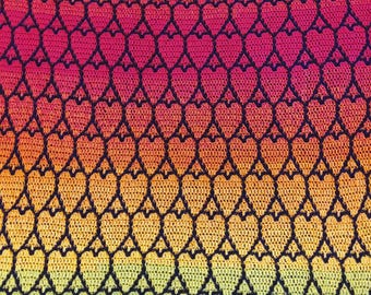 Mosaic Crochet Hearts Pattern (PDF Download) – Rainbow Gradient Throw