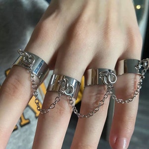 multi finger horizontal line ring MADE TO ORDER Minimal Brass and Sterling Silver Bar Ring |