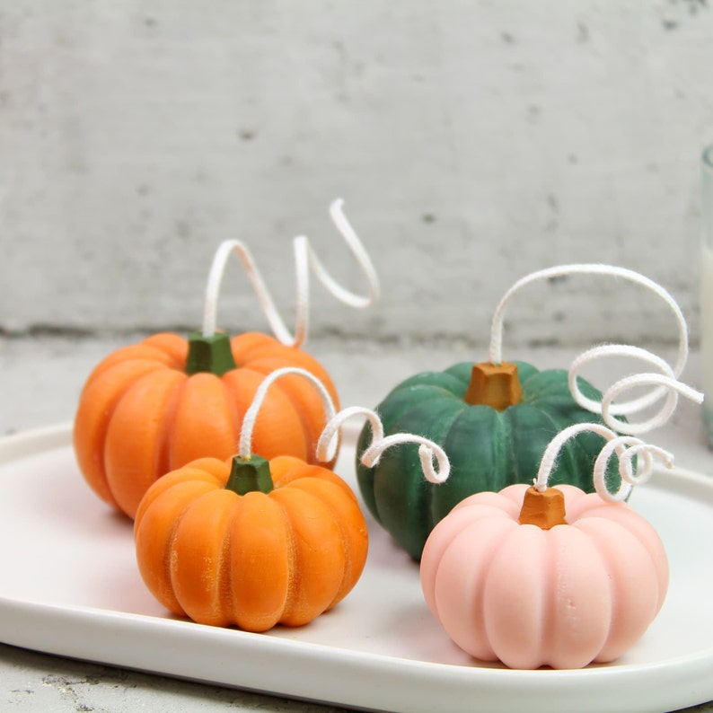 Pumpkin Candle Handmade Silicon Molds Etsy