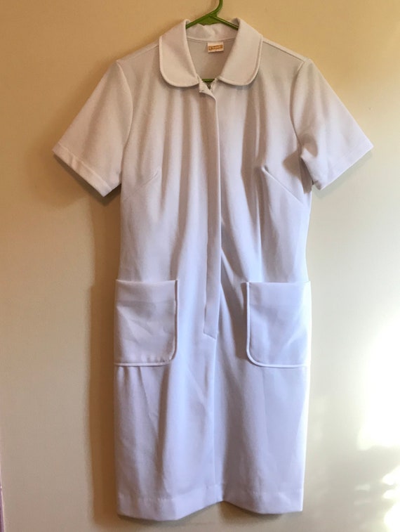 Vintage 60s or 70s Crest nurse uniform dress