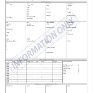 1 Patient Report Sheet- IPASS Format Days