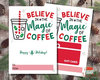 Coffee Gift Card Holder. Coffee Gift Card Printable. Teacher Gift