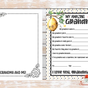 Mothers Day PRINTABLE Questionnaire / Mothers Day / Grandma Etsy Mothers Day PRINTABLE Questionnaire / Mothers Day / Grandma Etsy