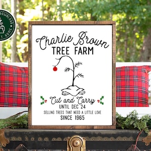 Charlie Brown Tree Farm / Christmas Decorations / Snoopy Christmas Print / Charlie Brown Sign / Charlie Brown Christmas / PRINTABLE Wall Art