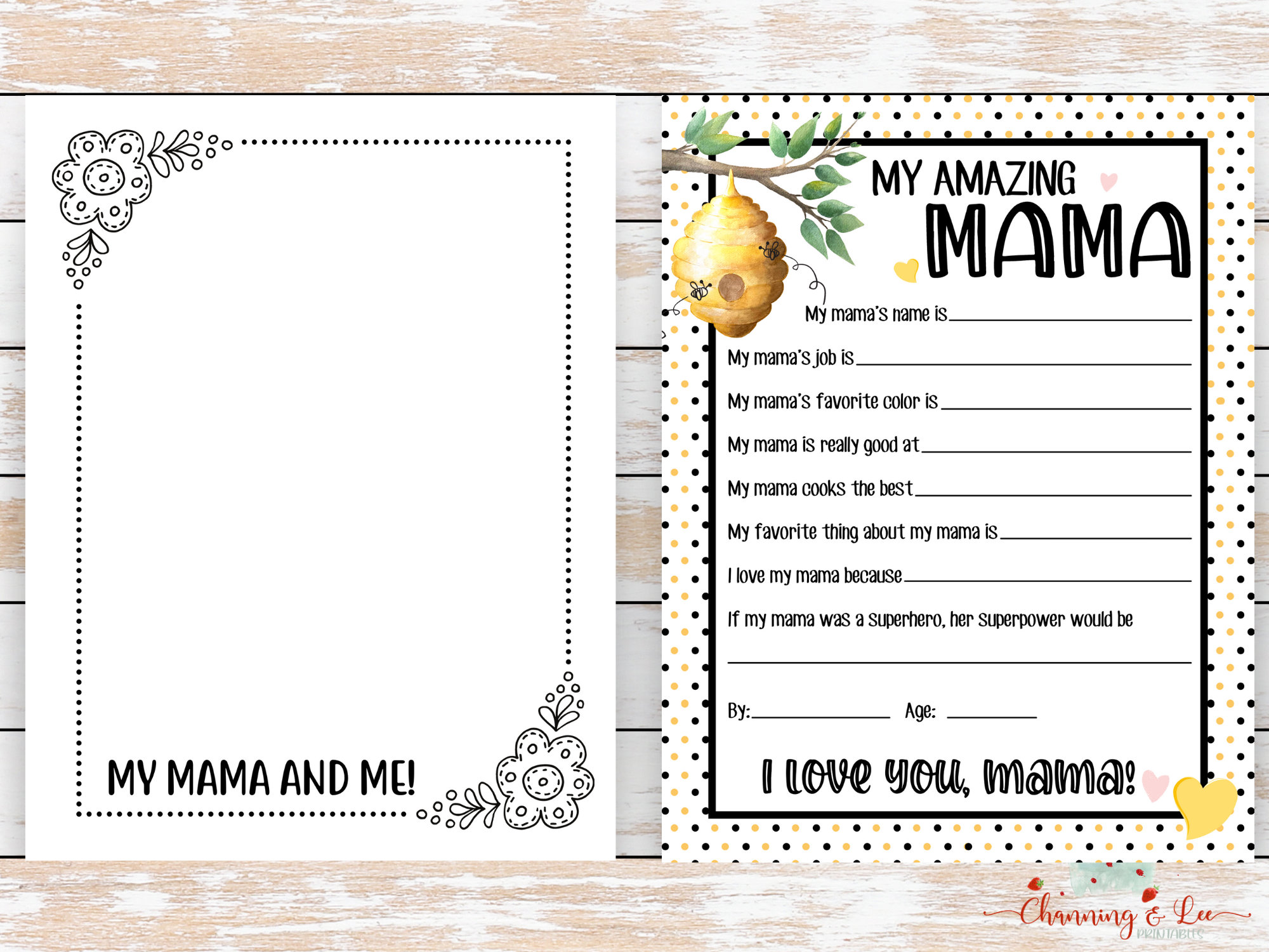 About My Mom PRINTABLE Questionnaire / Mothers Day / Mothers | Etsy