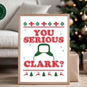 Weihnachten im Urlaub PRINTABLE / Weihnachtsdekoration / Weihnachten / Cousin Eddie Zitat / Wanddeko / You Serious Clark