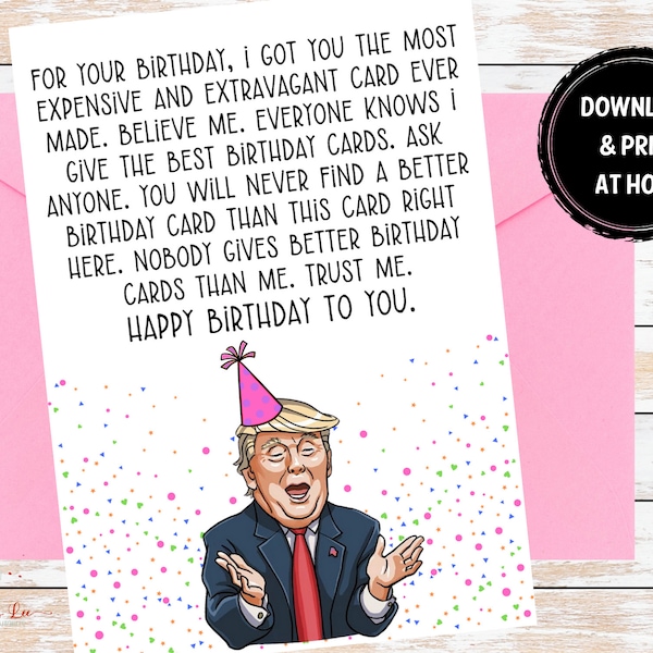 Trump Greeting Card - Etsy