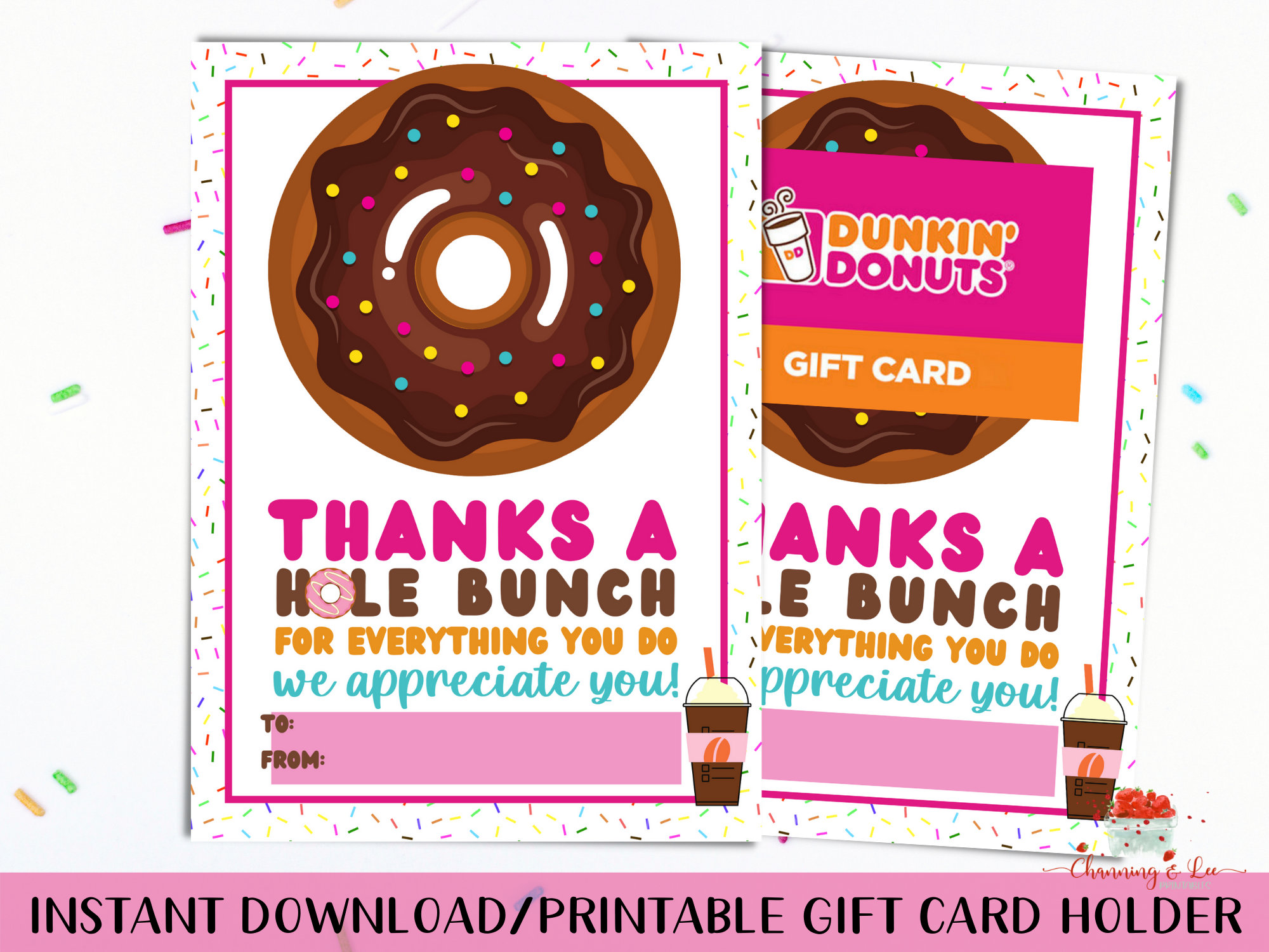 Printable Teacher Appreciation Donut Gifts