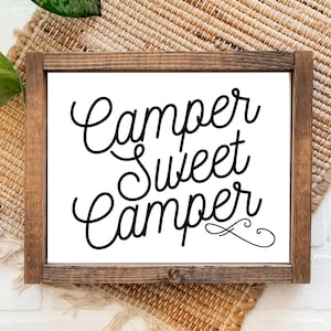 Camper Decor / Boho Art Print / Camping Decor / Travel / Signs /  Camper Sweet Camper / Camping / Camper Gift / PRINTABLE Wall Decor