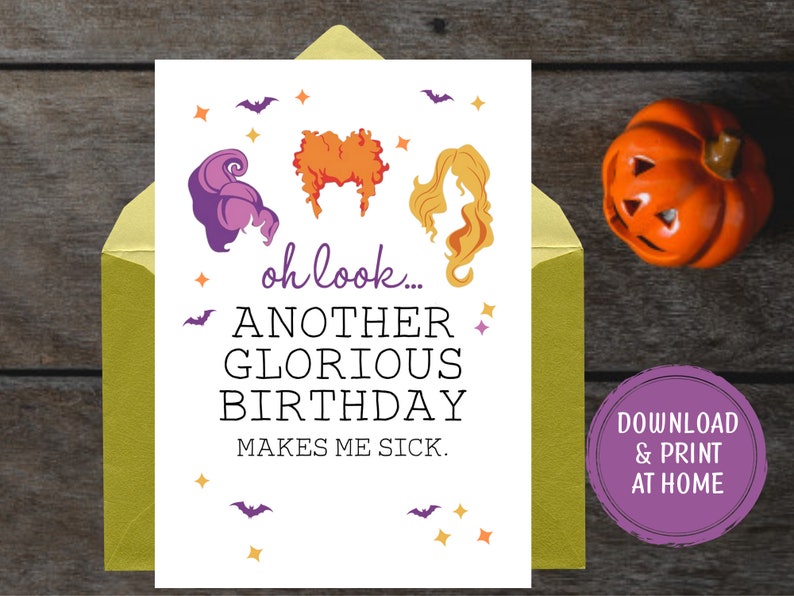 Hocus Pocus Birthday Card / October Birthday / Birthday Cards - Etsy