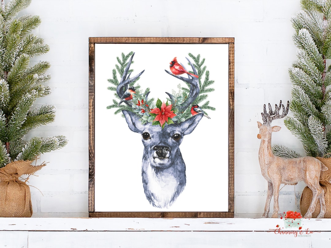 Christmas Decorations / Christmas PRINTABLE / Christmas Deer / Deer