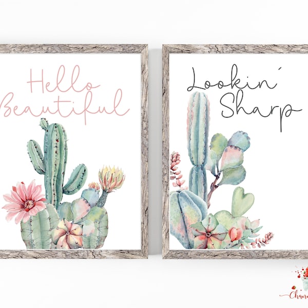 Cactus Bathroom Decor Etsy