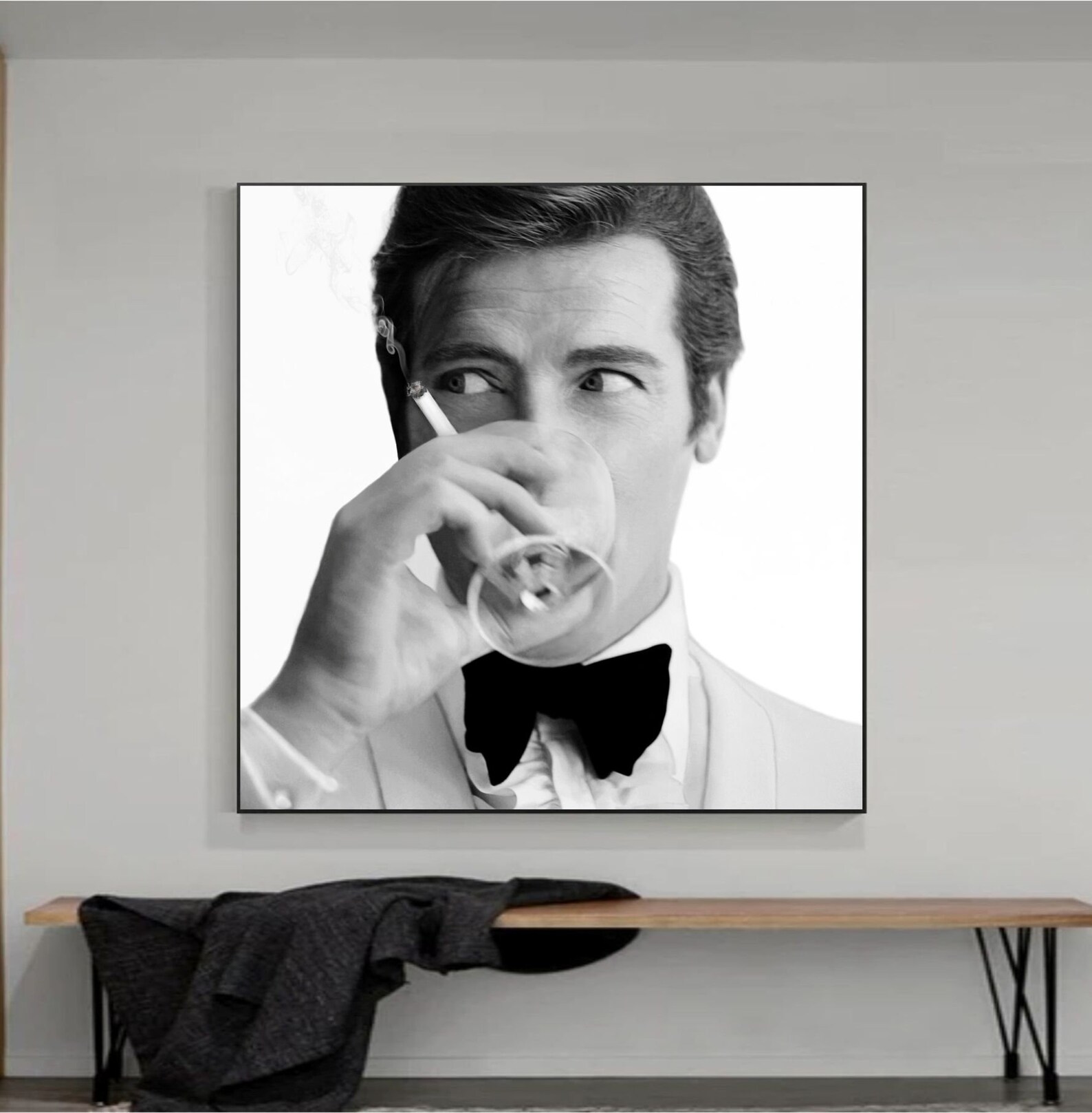 James Bond Martini Poster Square Print Roger Moore 1953 Etsy