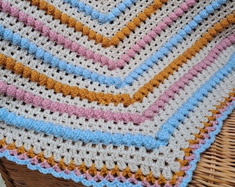 Crochet Pattern ~ Hexibob Blanket ~ Hexibob Baby Blanket ~ Crochet Blanket Pattern ~ UK and US Crochet Terms ~ Instant PDF Download