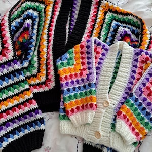 Crochet Pattern Bundle ~ Kids Vida Cardigan and Vida Cardigan ~ Crochet Cardigan Pattern ~ UK and US Crochet Terms ~ Instant PDF Download
