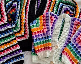 Crochet Pattern Bundle ~ Kids Vida Cardigan and Vida Cardigan ~ Crochet Cardigan Pattern ~ UK and US Crochet Terms ~ Instant PDF Download