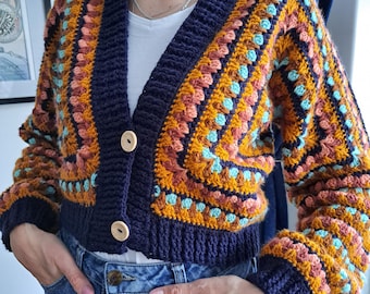 Crochet Pattern ~ Vida Cardigan ~ Crochet Cardigan Pattern ~ UK and US Crochet Terms ~ Instant PDF Download