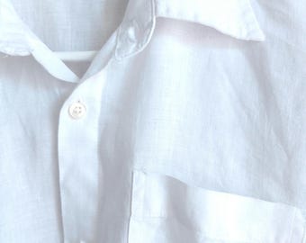 Men&#39;s linen shirt, perfect condition (second hand), size M, signed Guy, original.