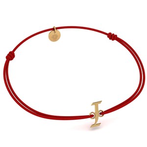 Pulsera Inicial Letra I para Mujer Hombre, Pulsera Personalizada, Chapada en Oro 24K, Regalo para Cumpleaños, Navidad, San Valentín, Día de la Madre