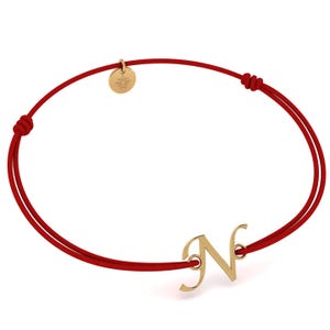 Pulsera Inicial Letra N para Mujer Hombre, Pulsera Personalizada, Chapada en Oro 24K, Regalo para Cumpleaños, Navidad, San Valentín, Día de la Madre