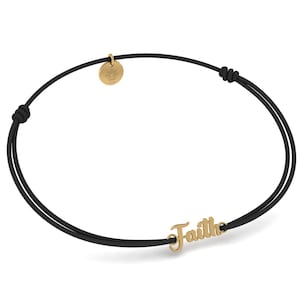 FAITH Pulsera para Hombre Mujer, Día del Padre, Aniversario, Chapado en Oro de 24 Quilates, Regalo para cumpleaños, Navidad, día de San Valentín, joyería para el día de la Madre