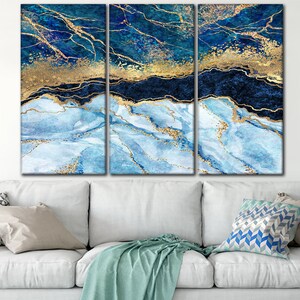 Navy Blue Wall Art Etsy Canvas watercolour painting floral wall decor. navy blue wall art etsy