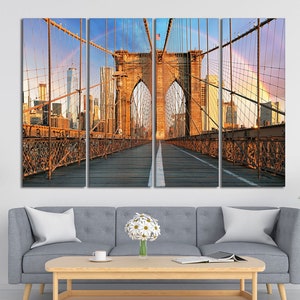 Brooklyn Bridge wall art New York canvas wall art Cityscape canvas New York canvas Bridge canvas