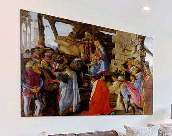 Adoration of the Magi - Sandro Botticelli canvas wall art Classic painting canvas print Fine art - Reproduction