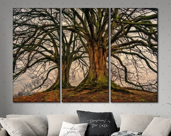 Old tree wall art Old trees branches canvas wall art art Old forest wall decor Tree wall decor Large nature wall art Tree canvas