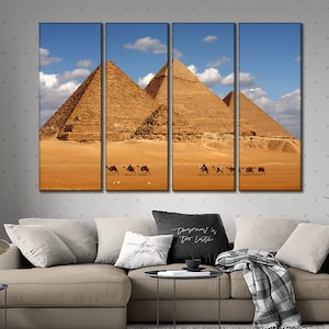 Pyramids of Egypt canvas wall art Pyramid in desert wall art Egypt wall decor