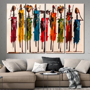 African wall art Abstract canvas wall art Ethnic canvas art Masai Mara canvas print Colorful art