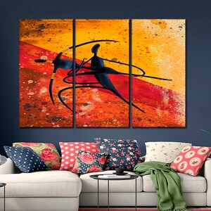 African couple wall art Africa art canvas Africa abstract canvas art African motive wall decor Africa ethnic abstract wall canvas