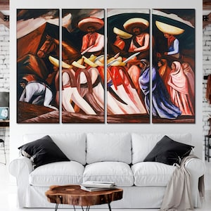 Zapatistas painting - Jose Clemente Orozco Mexican fine art Mexican Indians canvas print - Reproduction