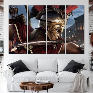 Centurion wall art Warrior canvas wall art Legionary with sword canvas print Roman warrior wall decor