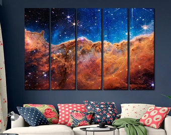 Space nebula wall art Carina Nebula canvas print Deep space print art Space wall decor  Astronomy canvas wall art