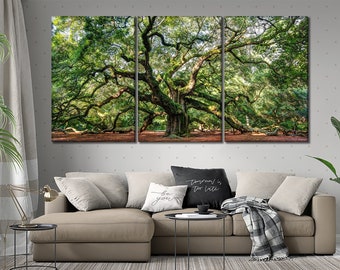 Angel Oak wall art Big old tree canvas print Angel Oak canvas Majestic oak canvas art Old oak tree wall art Angel oak tree canvas