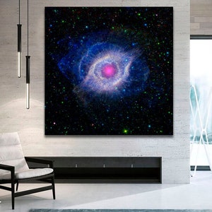 Eye of God - Helix Nebula wall art Space canvas print Astronomy canvas art Universe wall decor Space nebula photo print on canvas