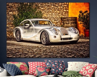 Sport car canvas print Retro car wall art Old car wall decor Classic car print canvas Automotive decor Auto print