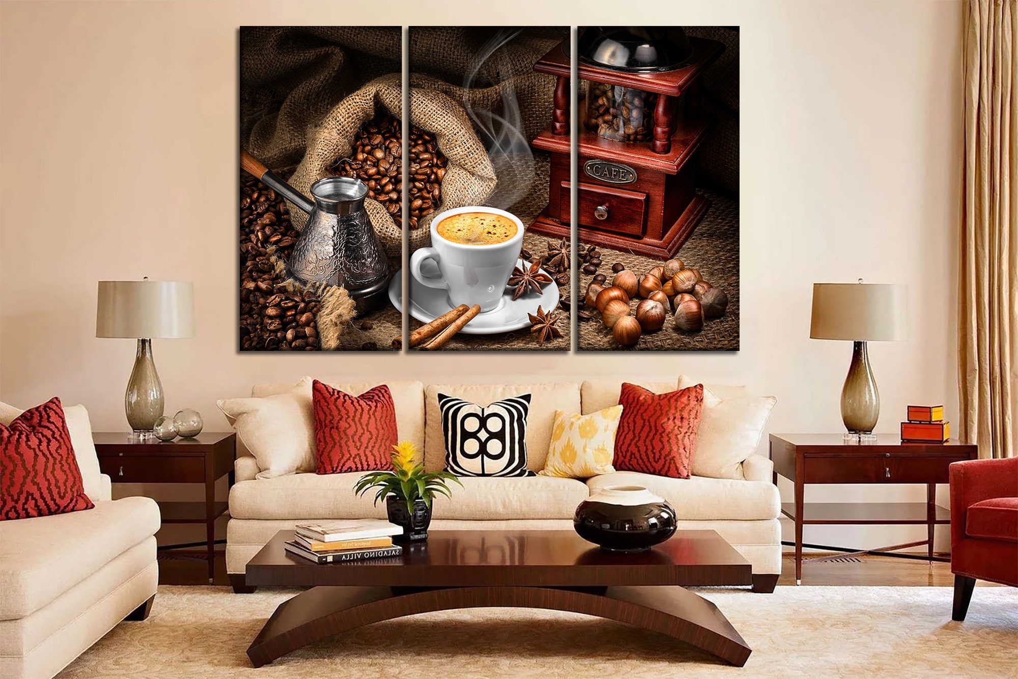 Coffee Wall Art for Kitchen Coffee Print Large Dine Room Wall Etsy