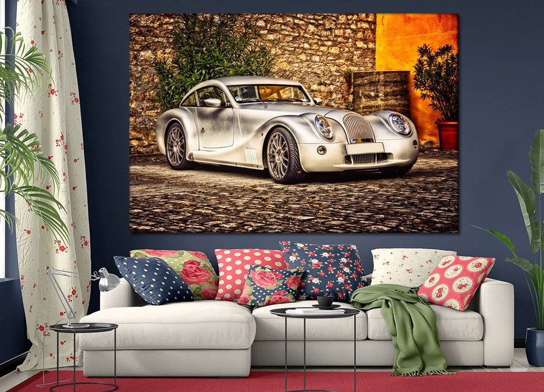 Sport Car Canvas Print Retro Car Wall Art Old Car Wall Decor Classic