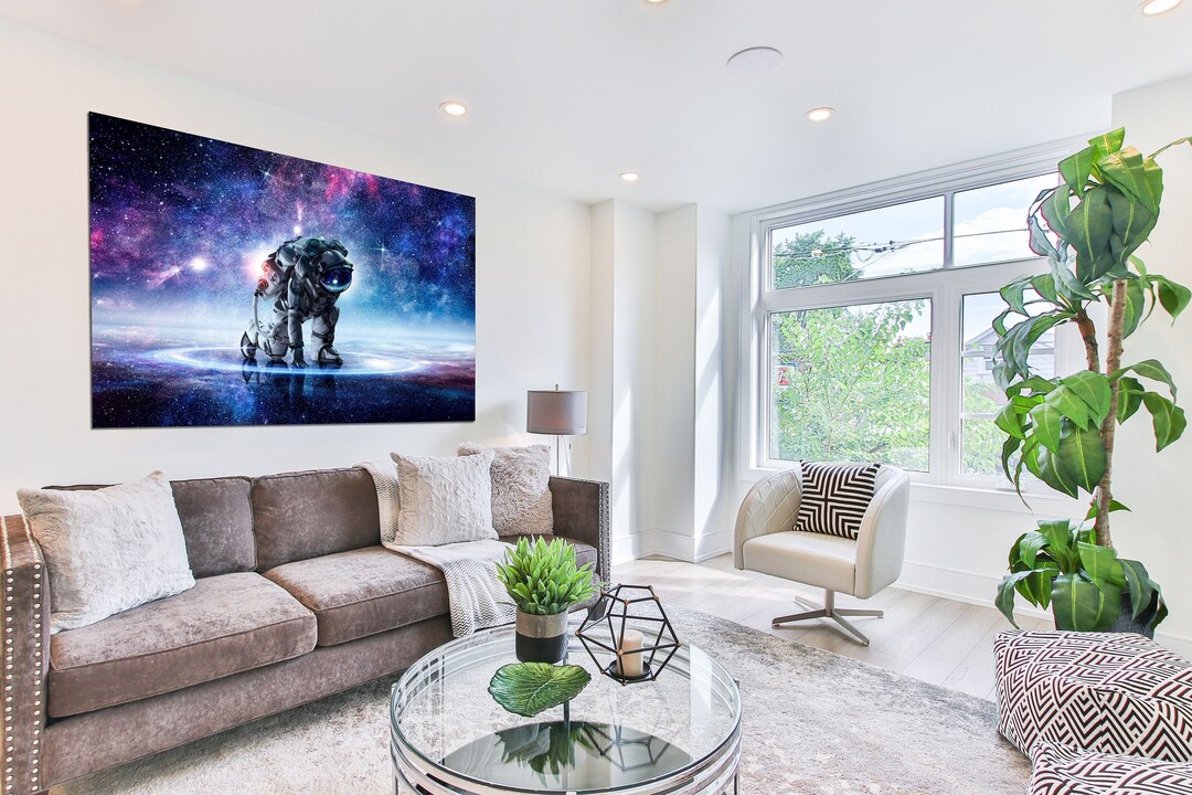 Astronaut Canvas Wall Art Space Canvas Print Astronaut Landing Wall Art ...