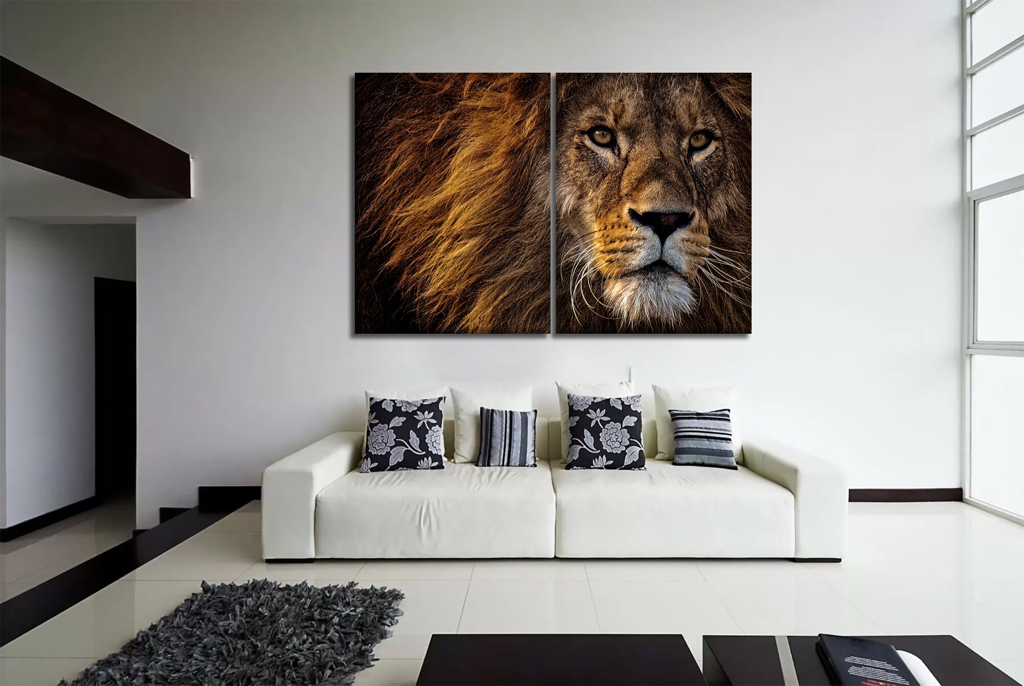 Lion Canvas Wall Art Lion Wall Art African Lion Canvas Print - Etsy
