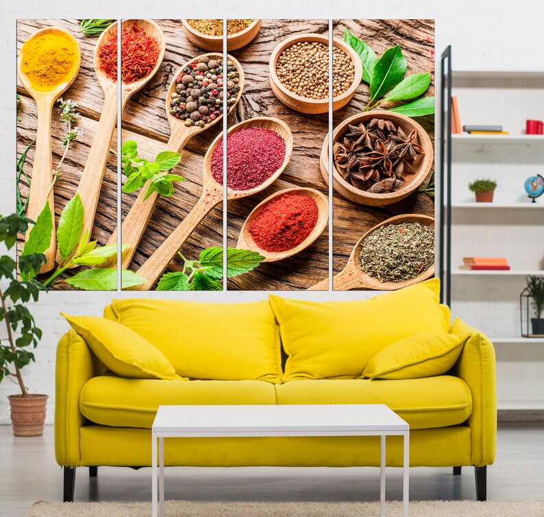 Spice wall art Kitchen Large dine room wall art Kitchen wall Etsy