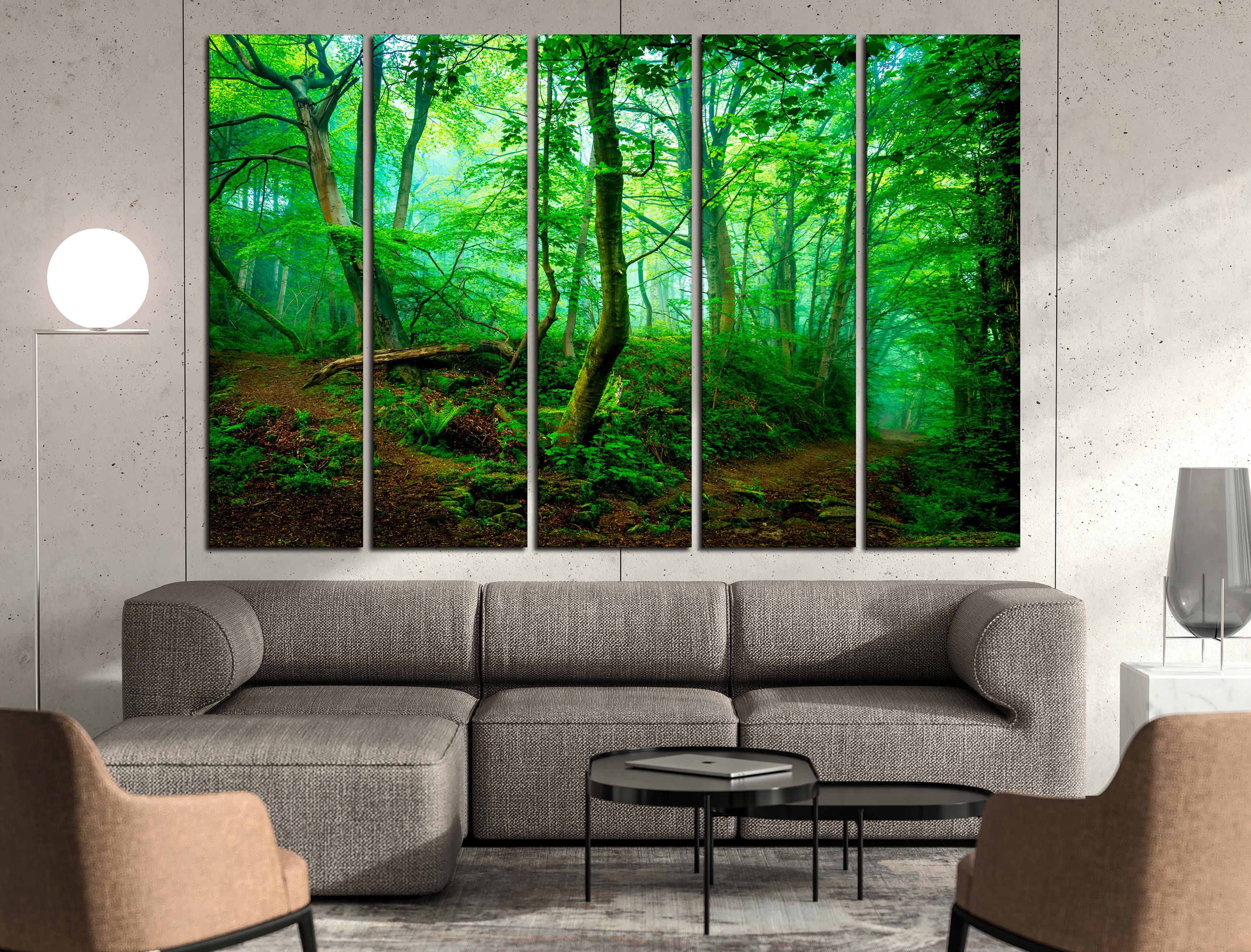 Foggy forest canvas wall art Forest wall art Forest road Etsy