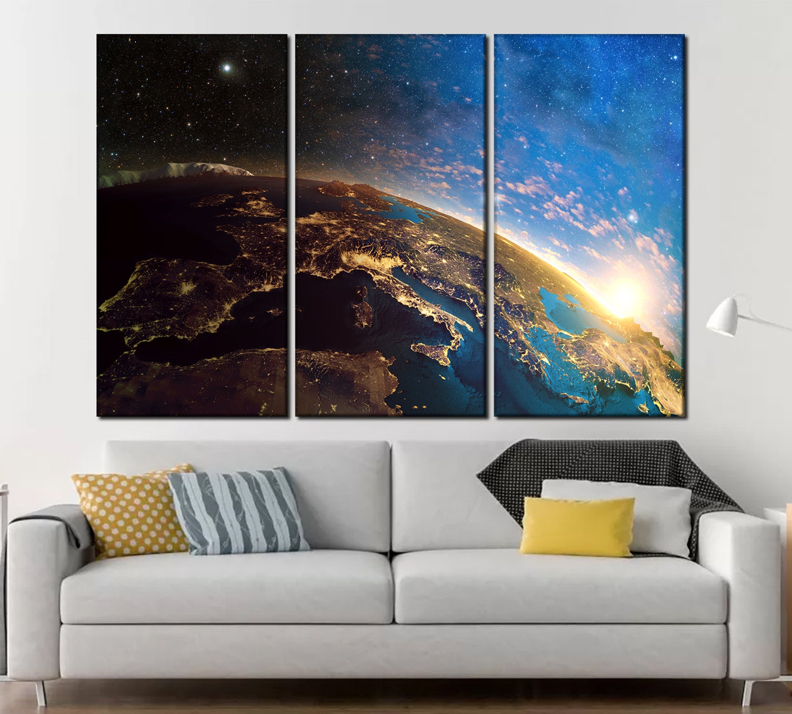 Earth Wall Art Earth From Space Print Space Wall Decor NASA Etsy