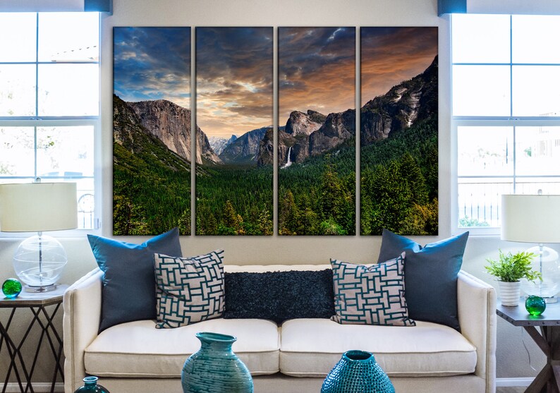 Yosemite Wall Art Yosemite Canvas Art Mountains Canvas Wall Etsy