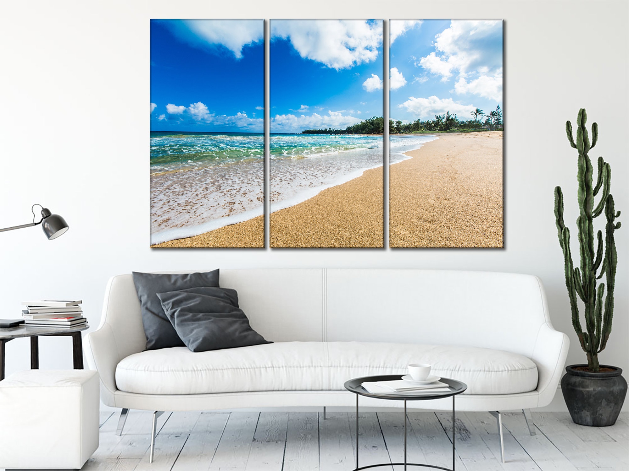 Beach wall art Beach canvas art Ocean print Beach canvasr Etsy
