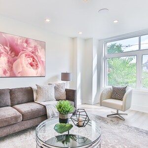 Peony Canvas Wall Art Pink Wall Decor Peony Wall Art Abstract Wall Art ...