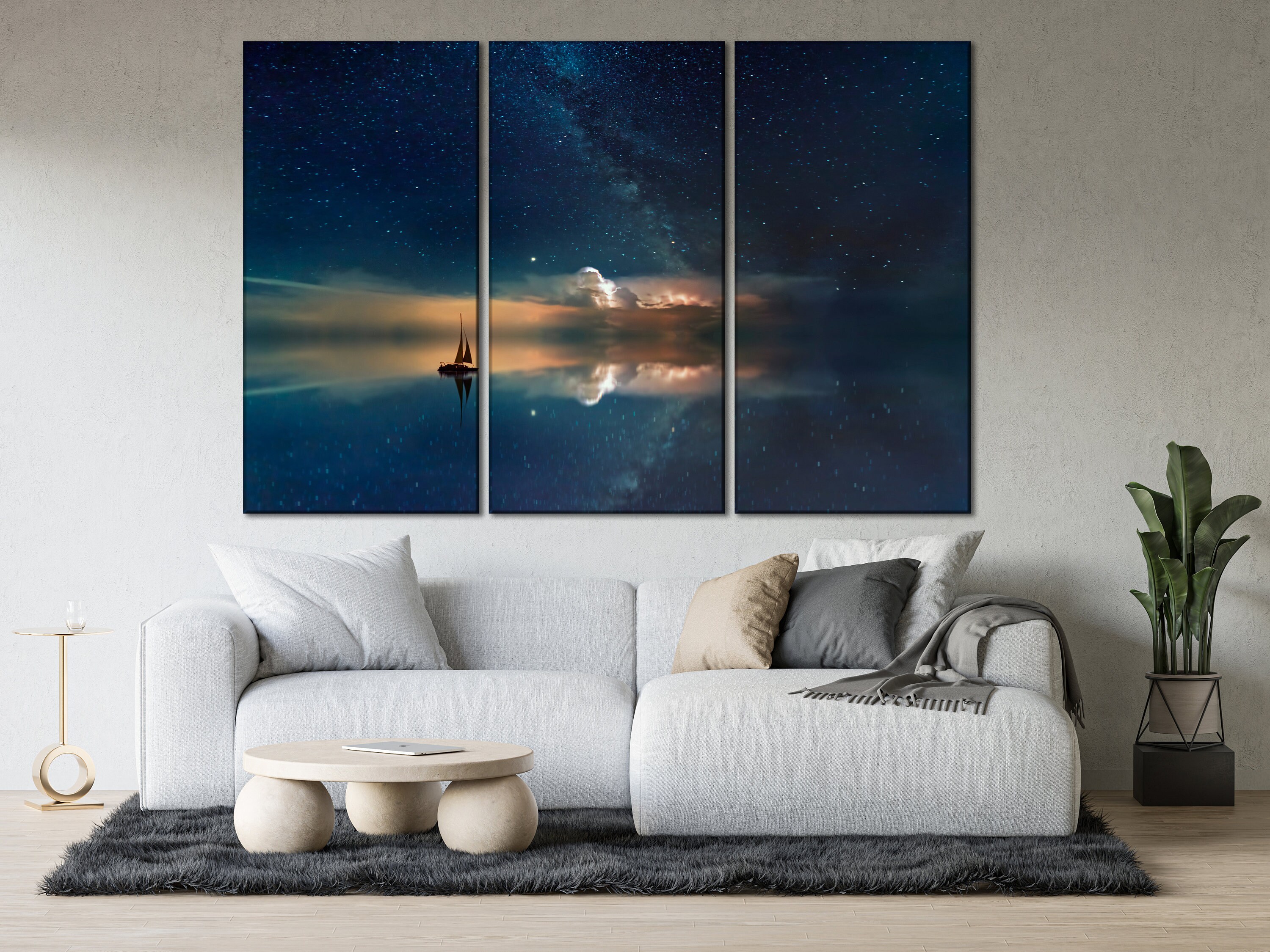 Ocean wall art Nature canvas art Ocean wall decor Ship print Etsy