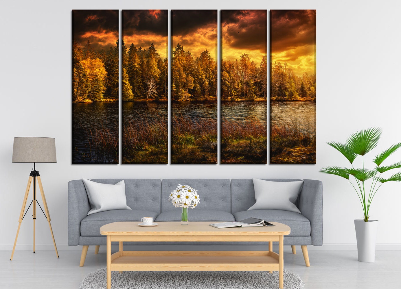 Forest Wall Art Cloud Wall Art Landscape Poster Nature Wall - Etsy